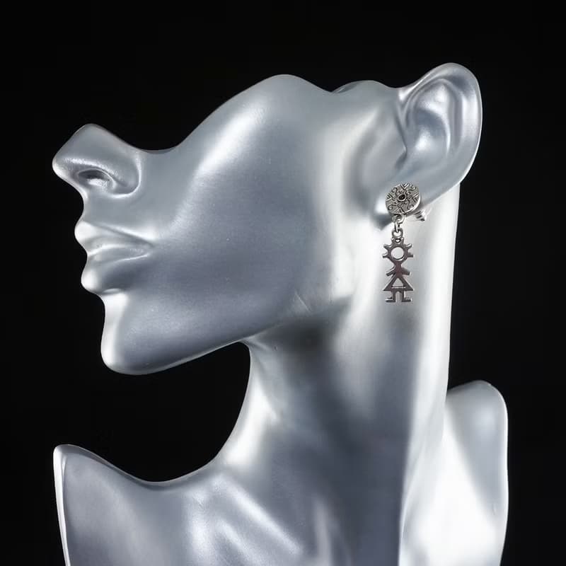 Silver Ethnic Boho Man and Woman Boy and Girl Mismatched Mono Earrings Jewelry
