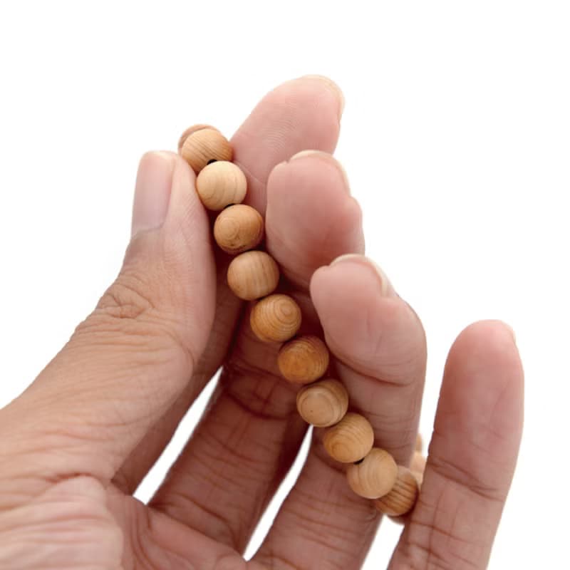 台灣檜木手珠8mm-24粒|用原木球珠手串創想在森林大地悠遊