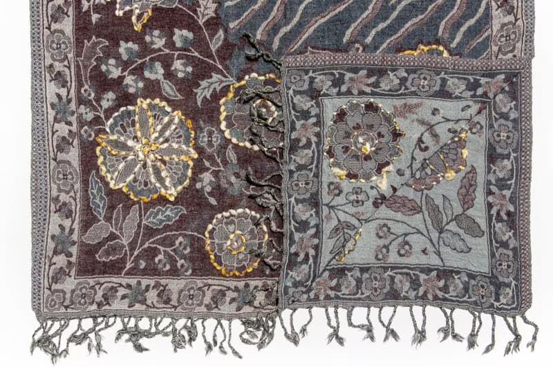 喀什米爾Cashmere/水煮羊毛披肩/針織圍巾/刺繡圍巾/羊絨披巾-花