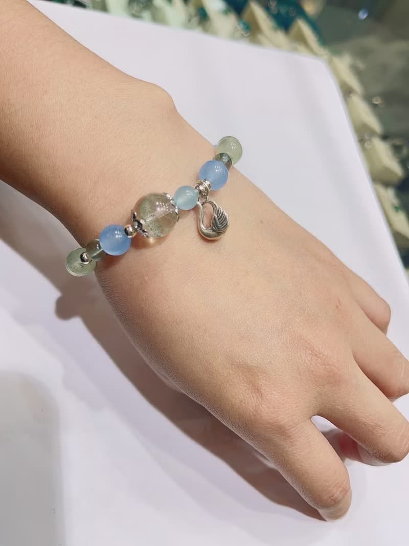 寶麗金珠寶-天然天鵝銀飾造型手鍊