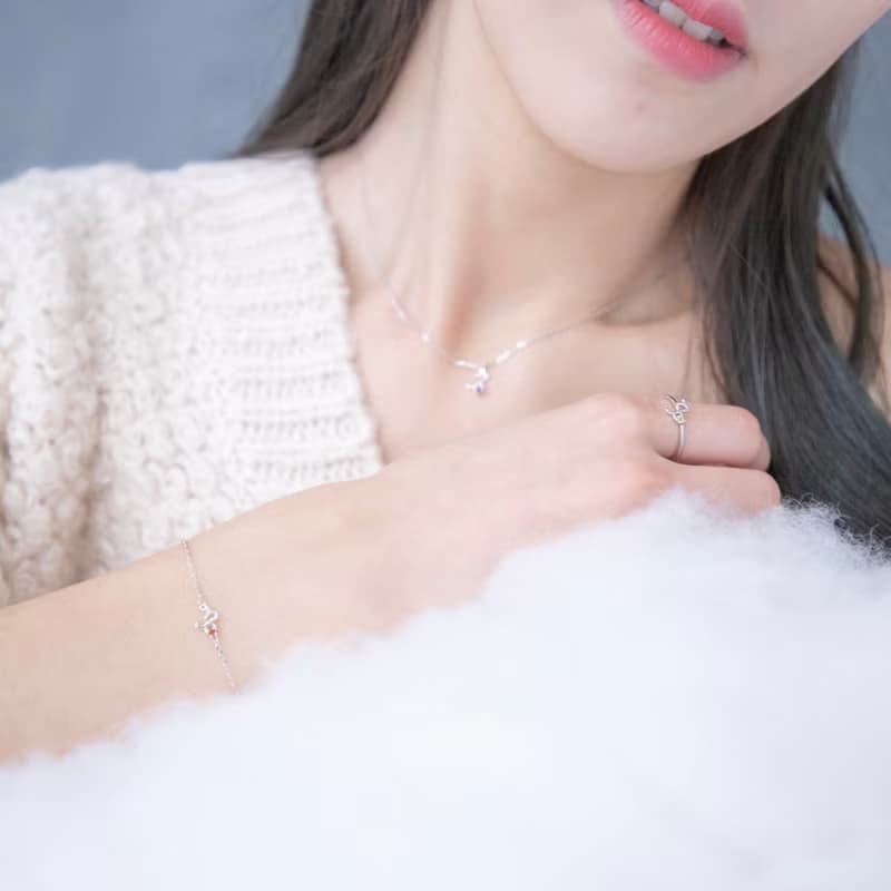 摩羯座925純銀天然石星座手鍊