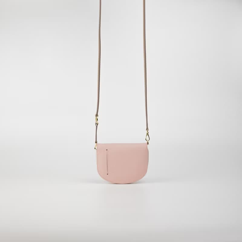 ZIP-AROUND ARCH leather wallet in Pink-taupe