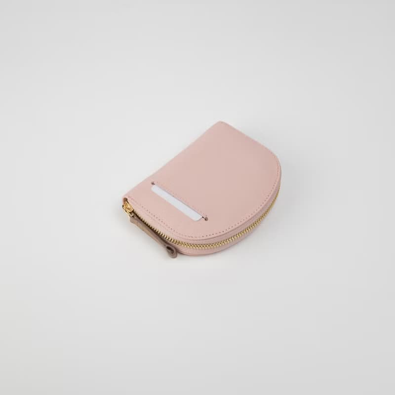 ZIP-AROUND ARCH leather wallet in Pink-taupe