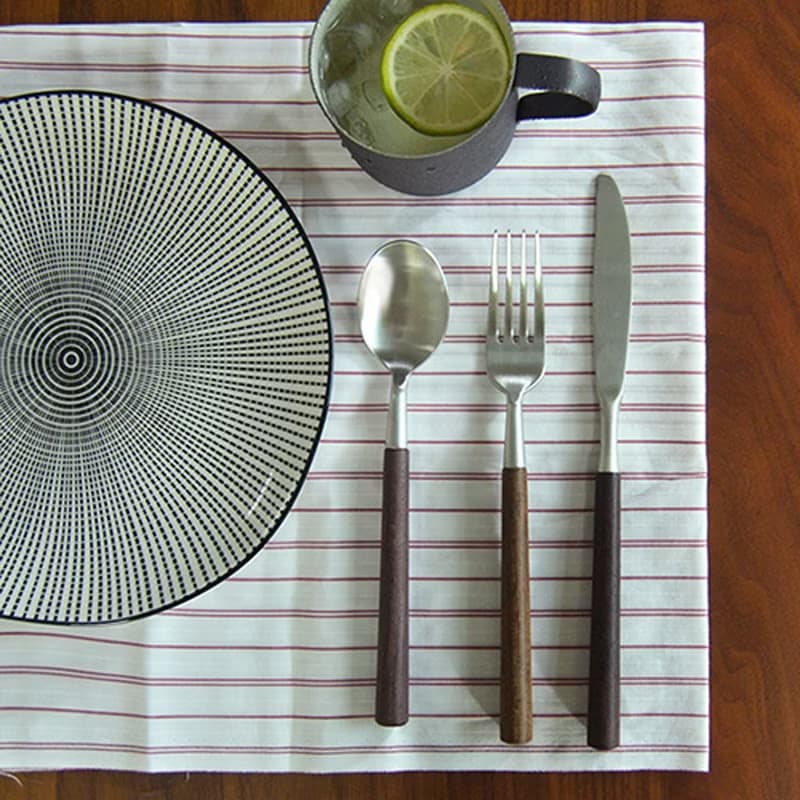 日本【SALUS 佐藤金屬】優雅細木餐具 櫸木柄/花梨木柄