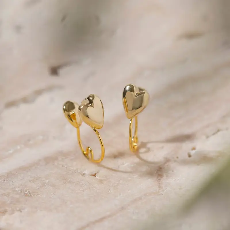 petit heart loop-fit earring GD　ループフィットイヤリング　ミニハート 　ゴールド