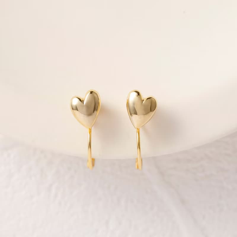 petit heart loop-fit earring GD　ループフィットイヤリング　ミニハート 　ゴールド