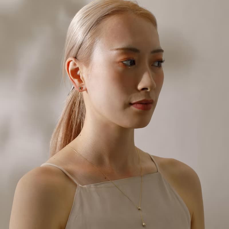 petit heart loop-fit earring GD　ループフィットイヤリング　ミニハート 　ゴールド