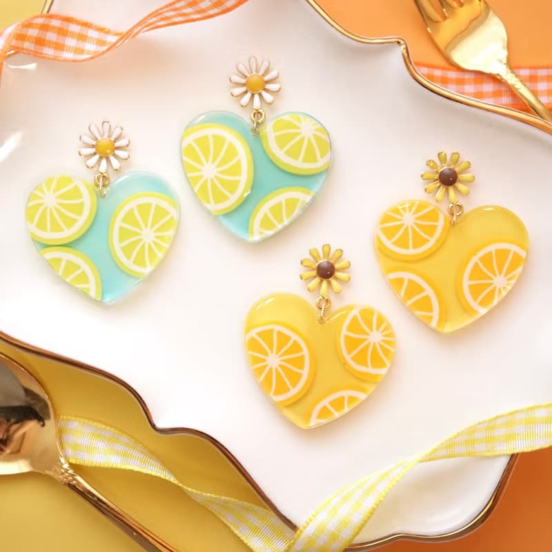 シトラスゼリーのピアス/イヤリング