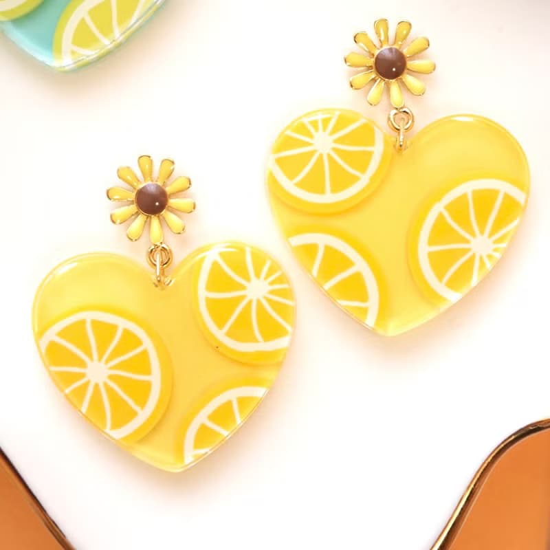 シトラスゼリーのピアス/イヤリング
