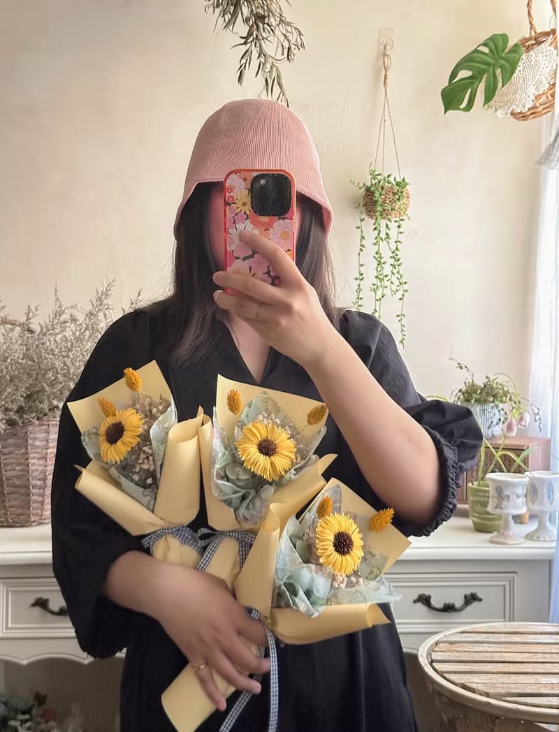 向日葵 乾燥花 畢業花束 擴香花 乾燥花