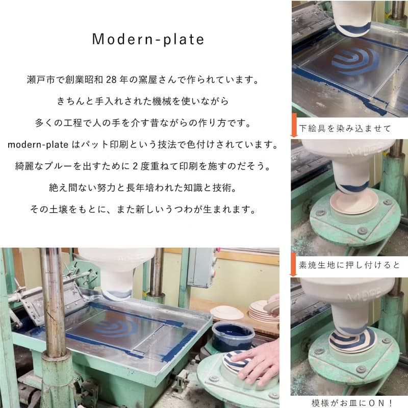 padou Modern Plate 13.5cm Porcelain Food Meal Dinner Gift Present Blue Japan