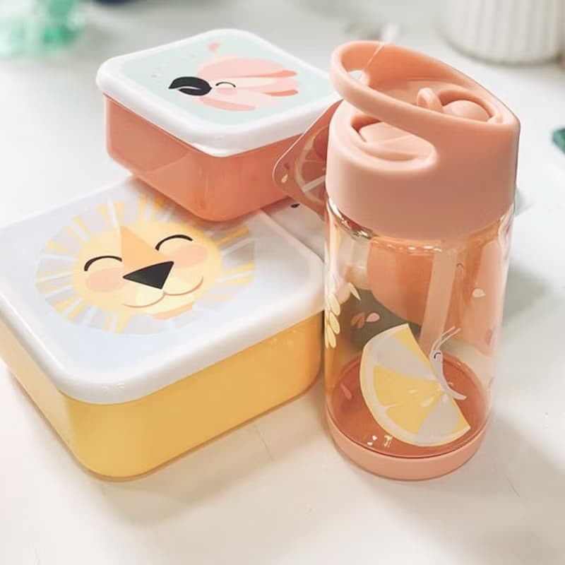 荷蘭Petit Monkey 兒童水杯320(ml)-香橙蝴蝶(軟橡膠吸嘴)