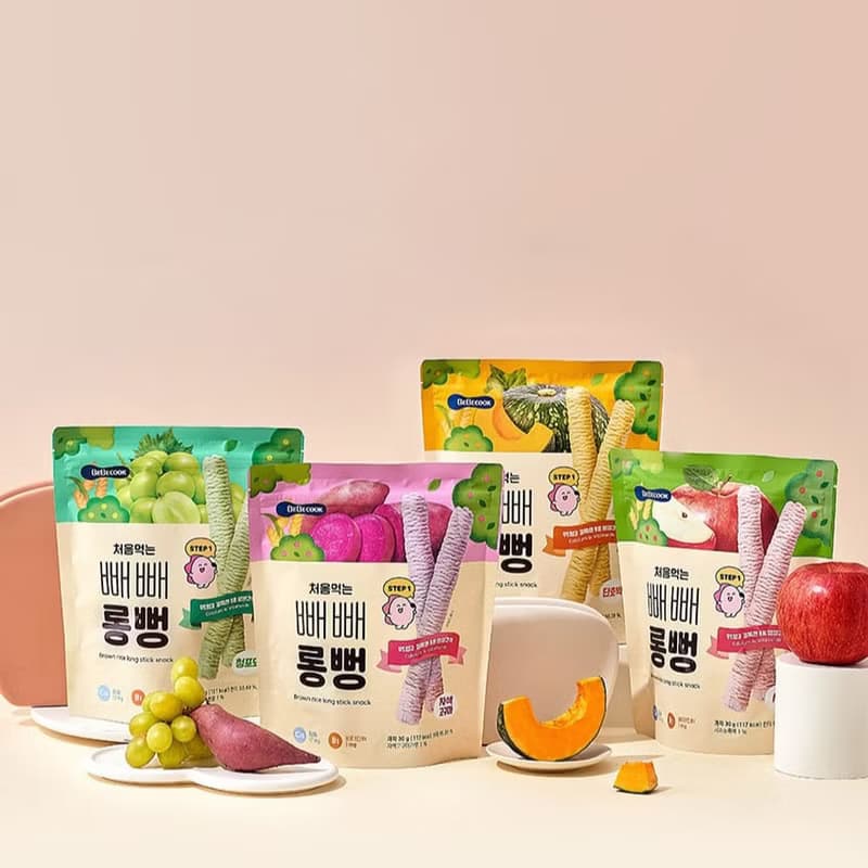 韓國【BEBECOOK】寶膳 嬰幼兒初食綿綿貝貝棒-蘋果(30g)