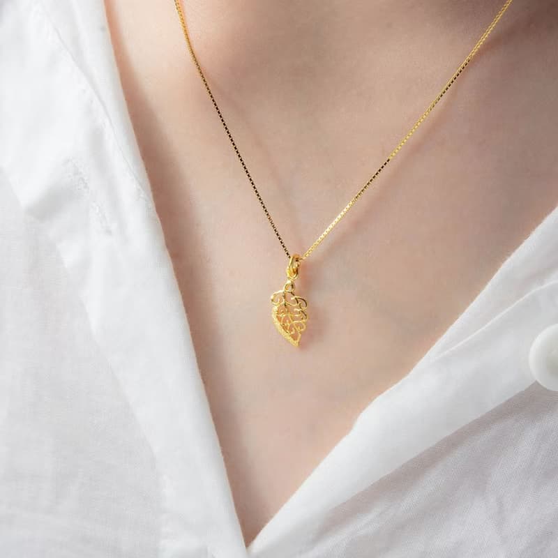 藏寶箱金飾 9999黃金純金 墜子/項鍊/鎖骨鍊