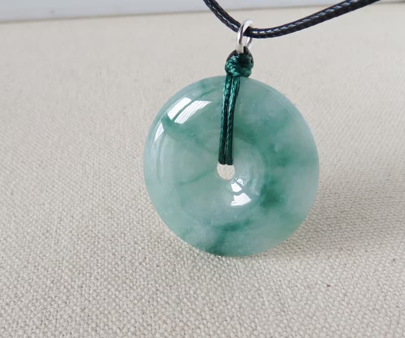 【金剛結】本命年【平安如意】飄花意境棉翡翠韓國蠟線項鍊SD01