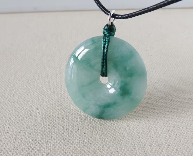 【金剛結】本命年【平安如意】飄花意境棉翡翠韓國蠟線項鍊SD01