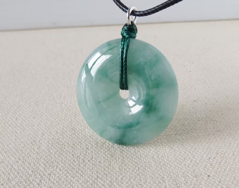 【金剛結】本命年【平安如意】飄花意境棉翡翠韓國蠟線項鍊SD01