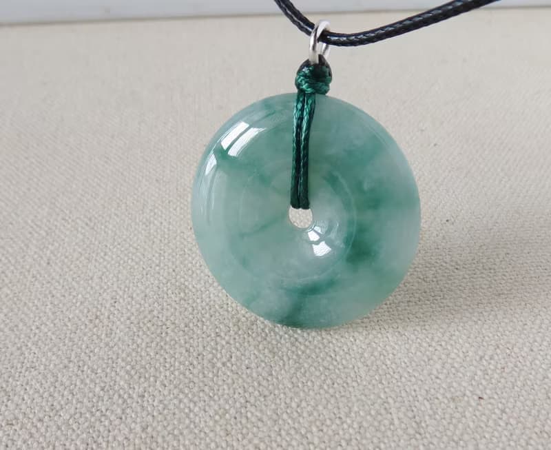 【金剛結】本命年【平安如意】飄花意境棉翡翠韓國蠟線項鍊SD01