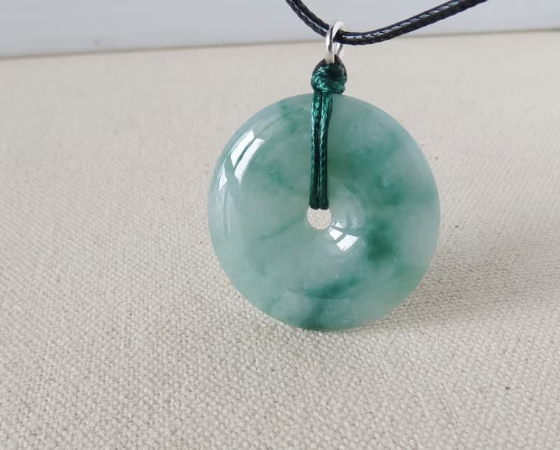 【金剛結】本命年【平安如意】飄花意境棉翡翠韓國蠟線項鍊SD01