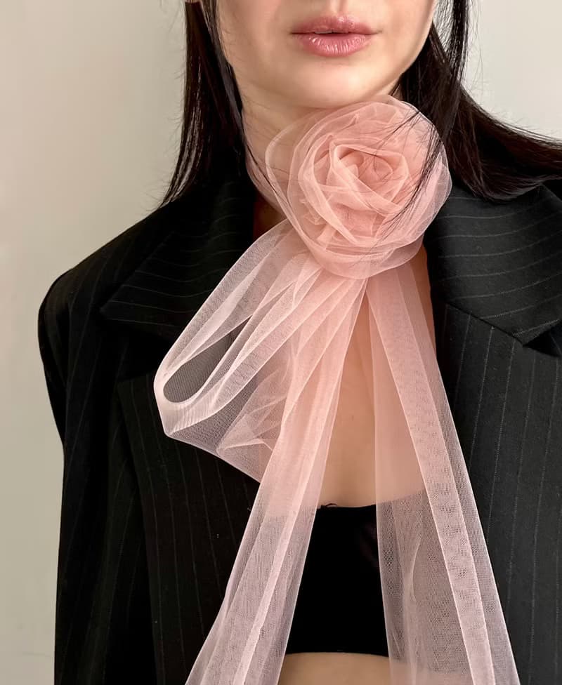 Thin Scarf Women/  Fashion Bohemian Accessories/ Rose choker/ Choker Necklace