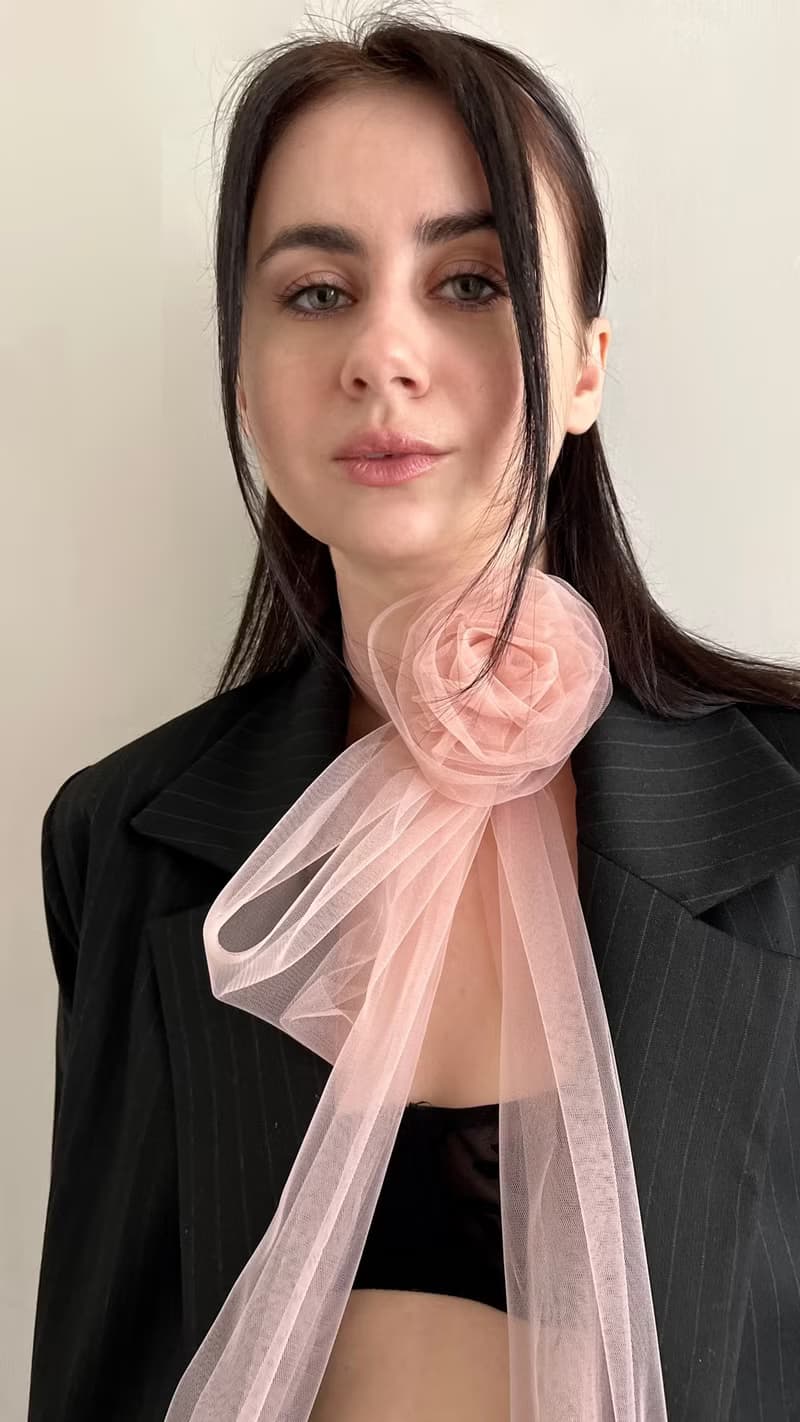 Thin Scarf Women/  Fashion Bohemian Accessories/ Rose choker/ Choker Necklace