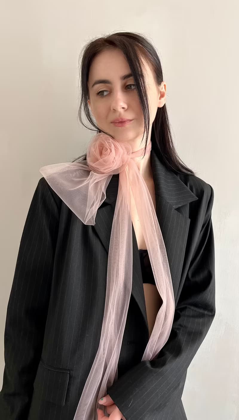 Thin Scarf Women/  Fashion Bohemian Accessories/ Rose choker/ Choker Necklace