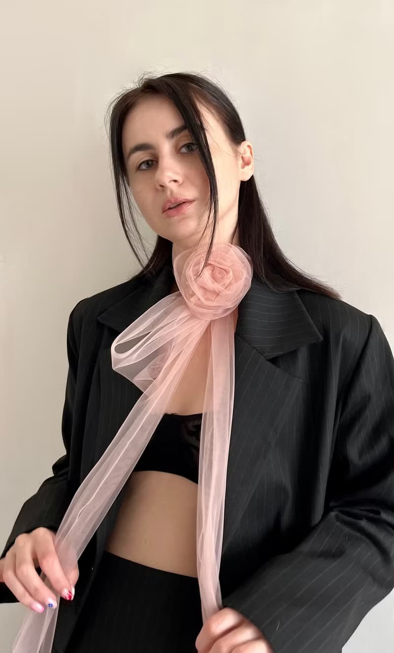 Thin Scarf Women/  Fashion Bohemian Accessories/ Rose choker/ Choker Necklace