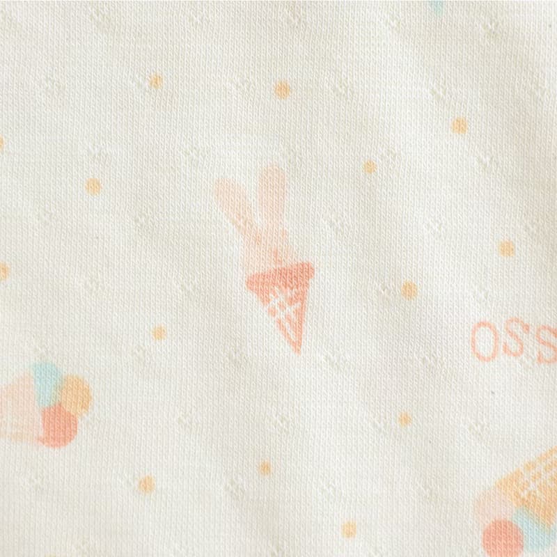 【SISSO有機棉】草莓甜筒兔萊賽爾棉長袖兔裝 6M 12M