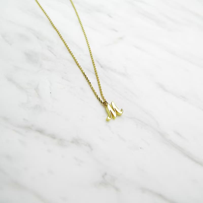 14K18K K金項鍊 字母項鍊 時尚項鏈 13號字體