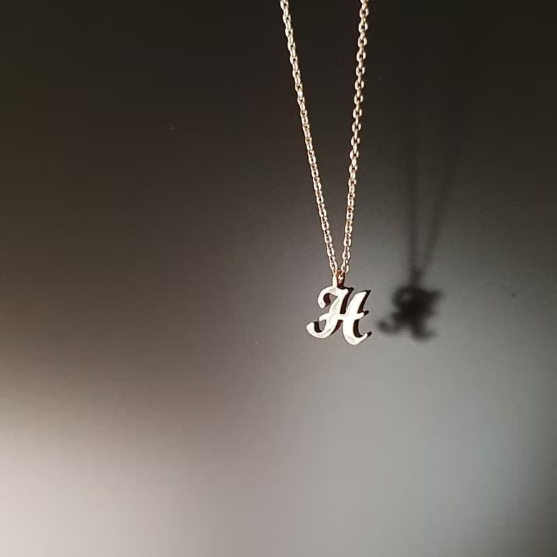 14K18K K金項鍊 字母項鍊 時尚項鏈 13號字體