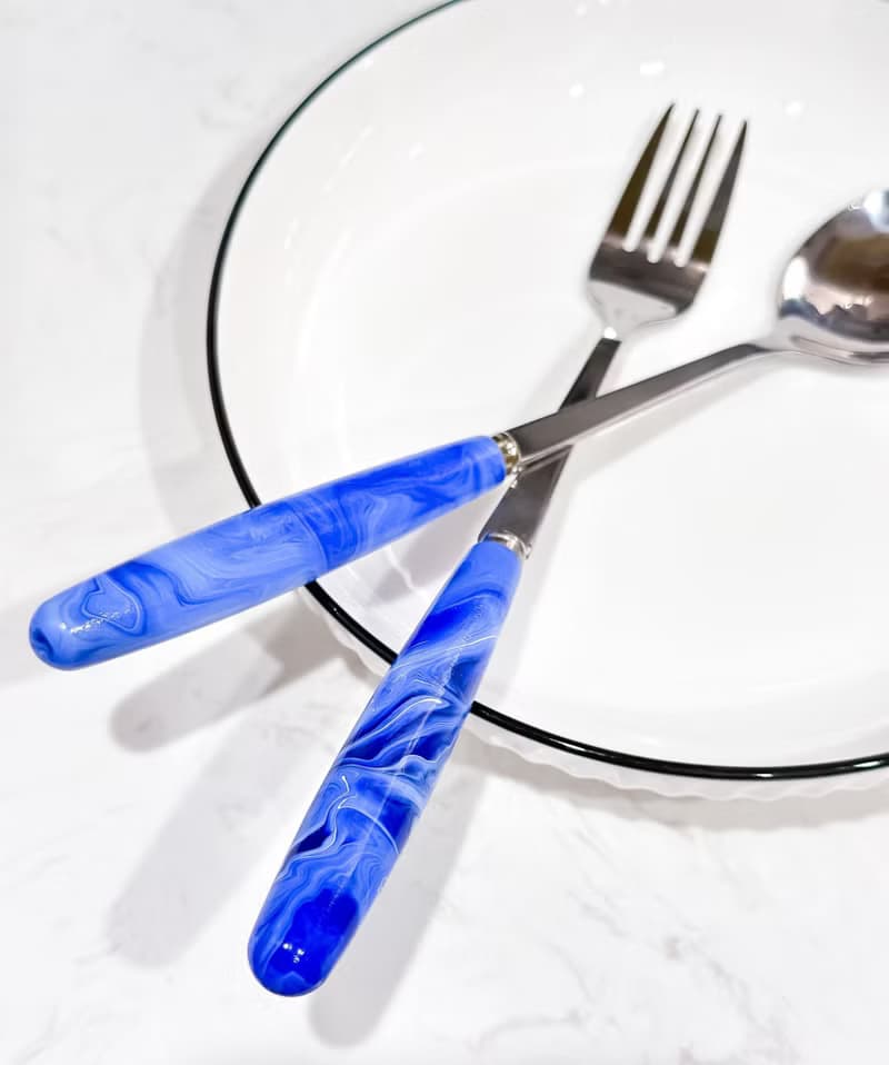 【全人手制作】流體餐具 一套四件