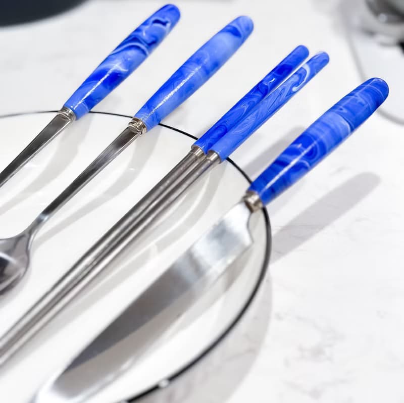 【全人手制作】流體餐具 一套四件