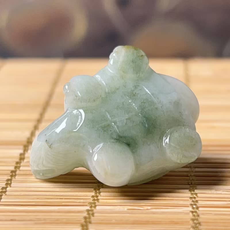 【吉祥‧長壽】飄花翡翠烏龜 | 天然緬甸A貨翡翠 | 送禮