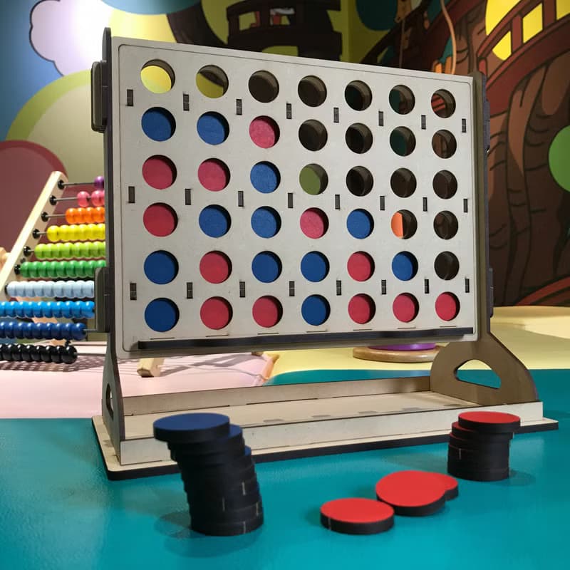 【手作DIY】屏風 四子棋 桌遊 對戰 益智遊戲 木製玩具