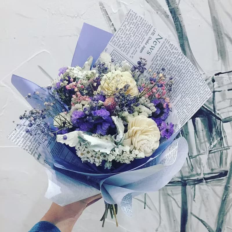 【花束】絕美色系花束|優雅系|節日送禮|求婚|週年|永生花|乾燥花