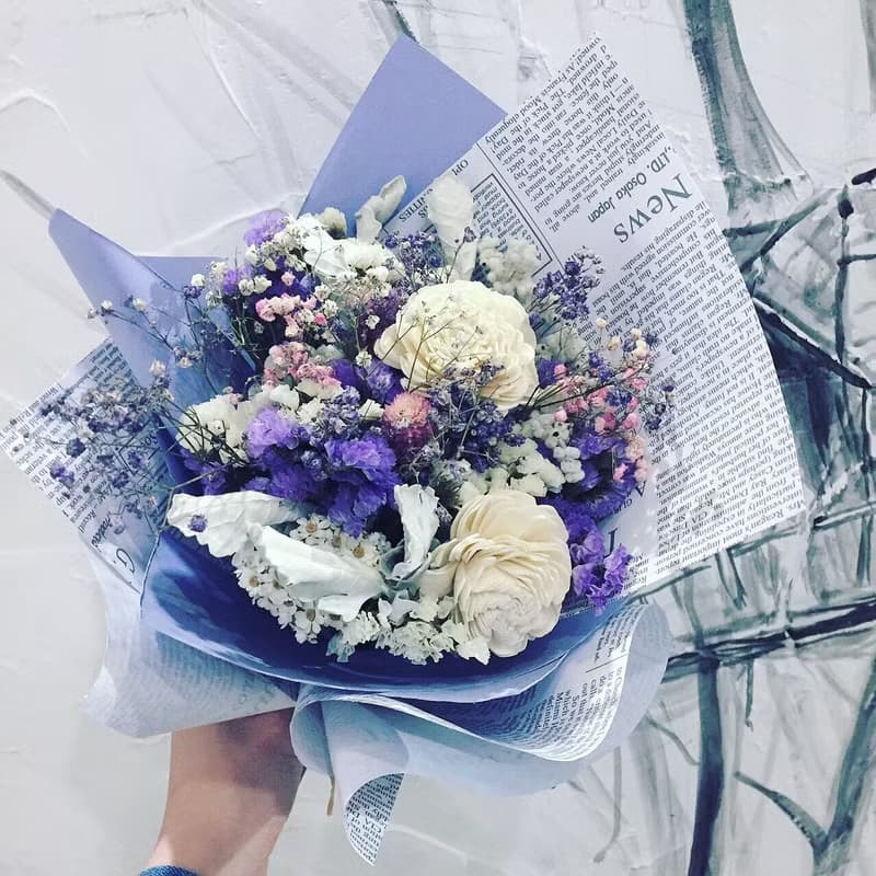 【花束】絕美色系花束|優雅系|節日送禮|求婚|週年|永生花|乾燥花