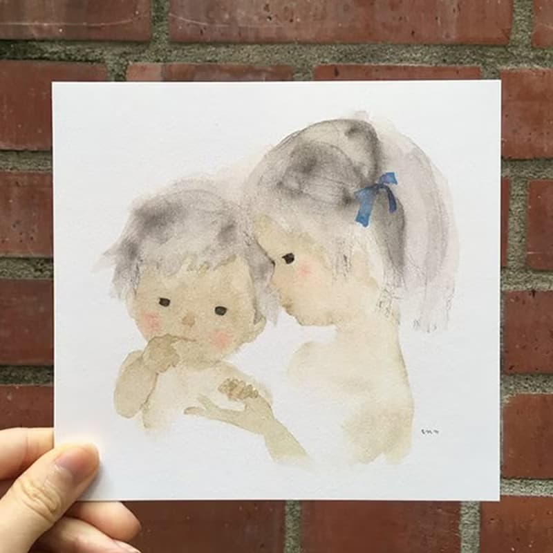 岩崎知弘 | 方形明信片+紙相框 | 四入