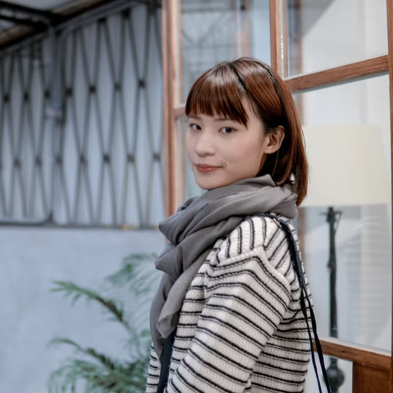 【保暖道具】喀什米爾 Cashmere 羊毛圍巾 - 灰色