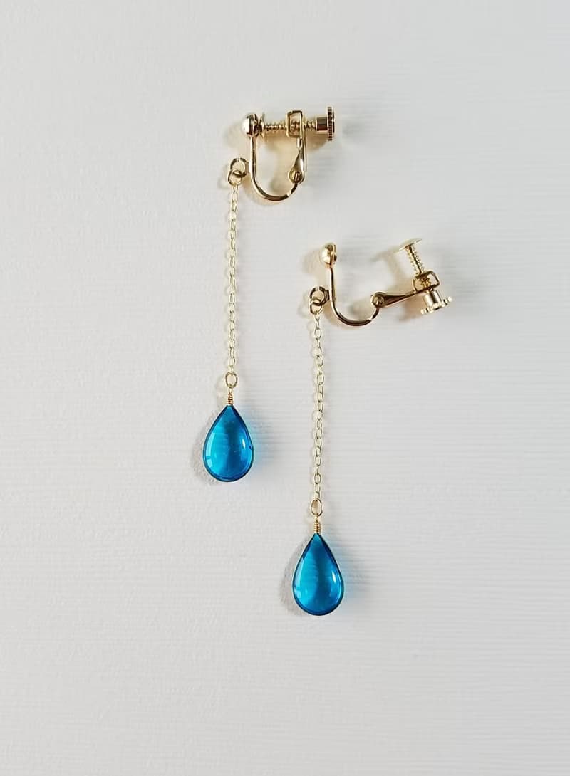colour dew pierced or clip-on earrings