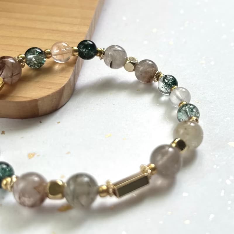 Sosii | Crystal 04 天然水晶手鍊 | 緣款-綠 |