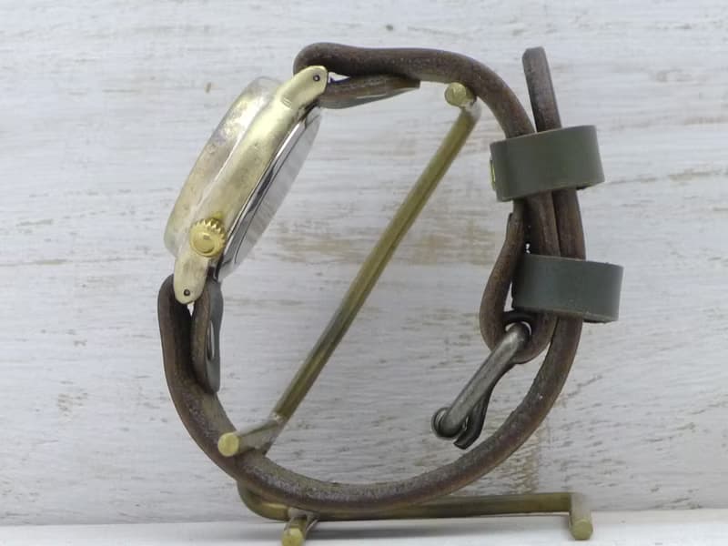 CrescentMoon-MB  32mmBrass(真鍮) 三日月文字盤 アラビア 手作り時計 352CM