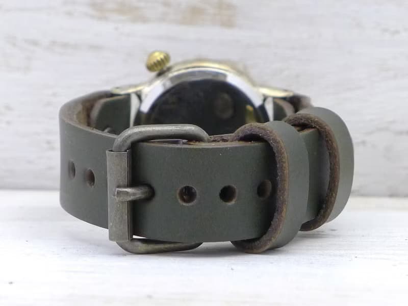 CrescentMoon-MB  32mmBrass(真鍮) 三日月文字盤 アラビア 手作り時計 352CM