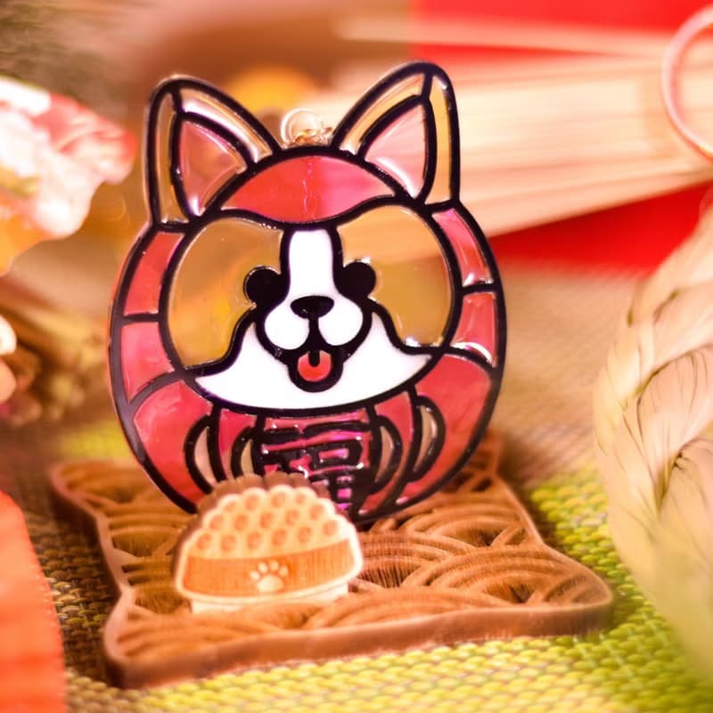 動物達摩 (哥基 柯基) 立座 l 蛇年 福貼 揮春 春聯 招財貓