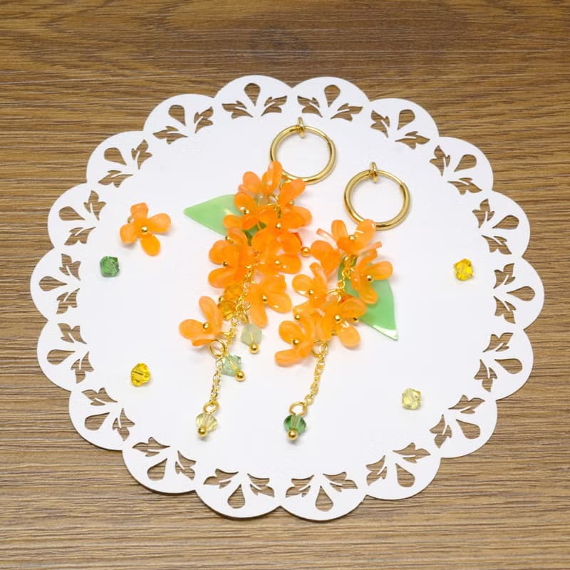桂花耳環【月中花】