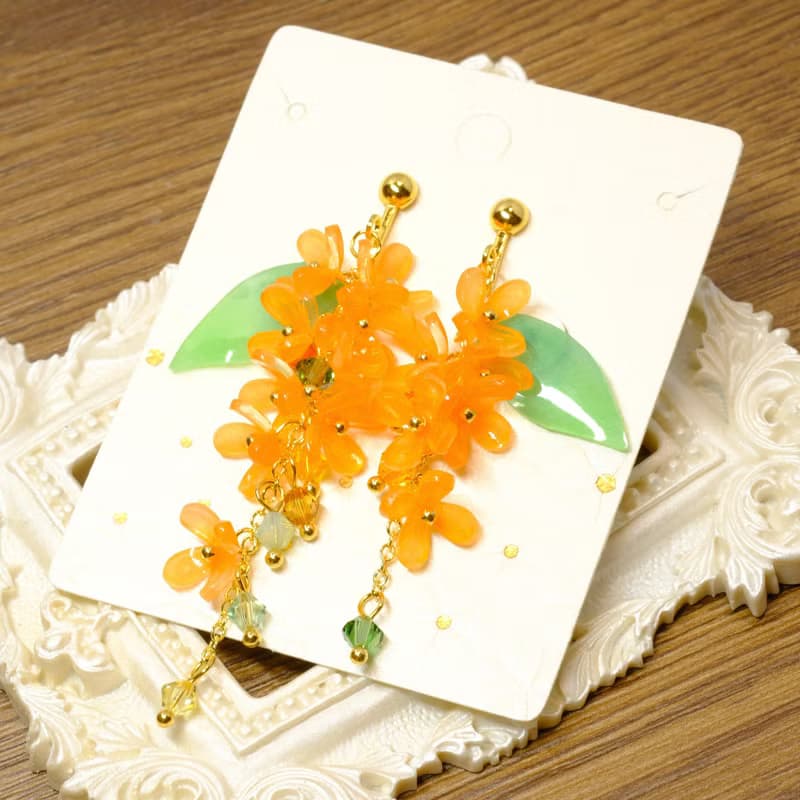 桂花耳環【月中花】