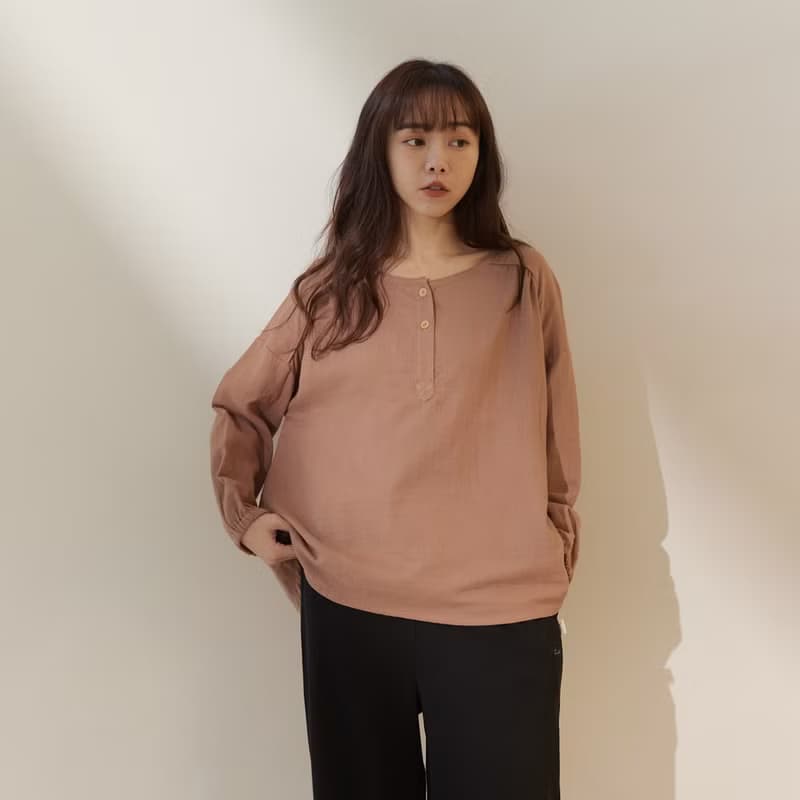 UMORFIL膠原蛋白透氣唯美小澎袖上衣-共3色