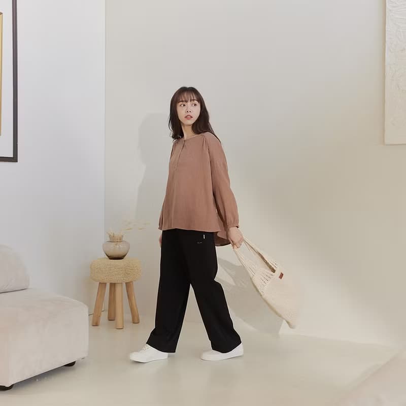 UMORFIL膠原蛋白透氣唯美小澎袖上衣-共3色