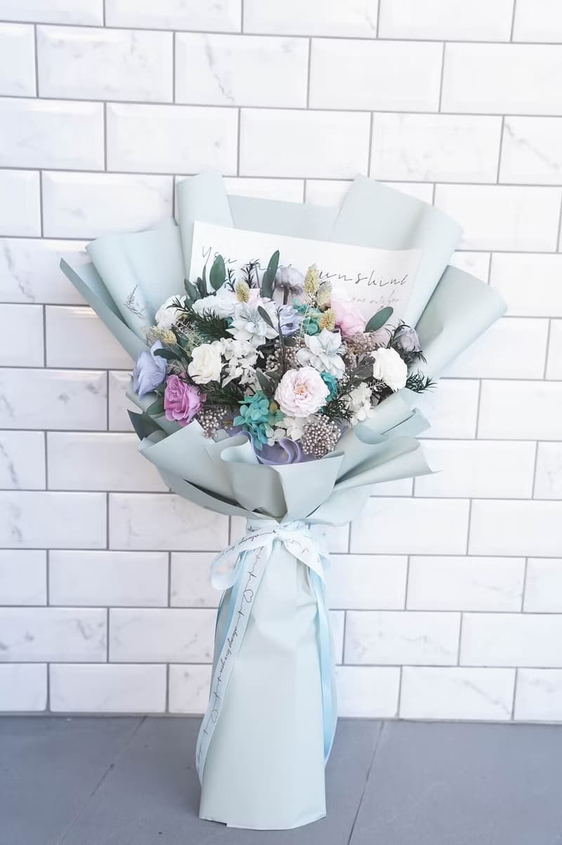 【竒植花物】情人節花束 畢業 生日禮物 永生乾燥花 告白求婚花束