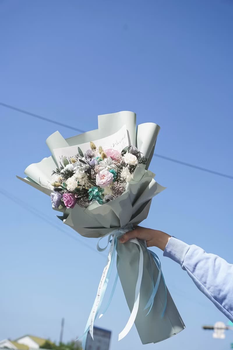 【竒植花物】情人節花束 畢業 生日禮物 永生乾燥花 告白求婚花束