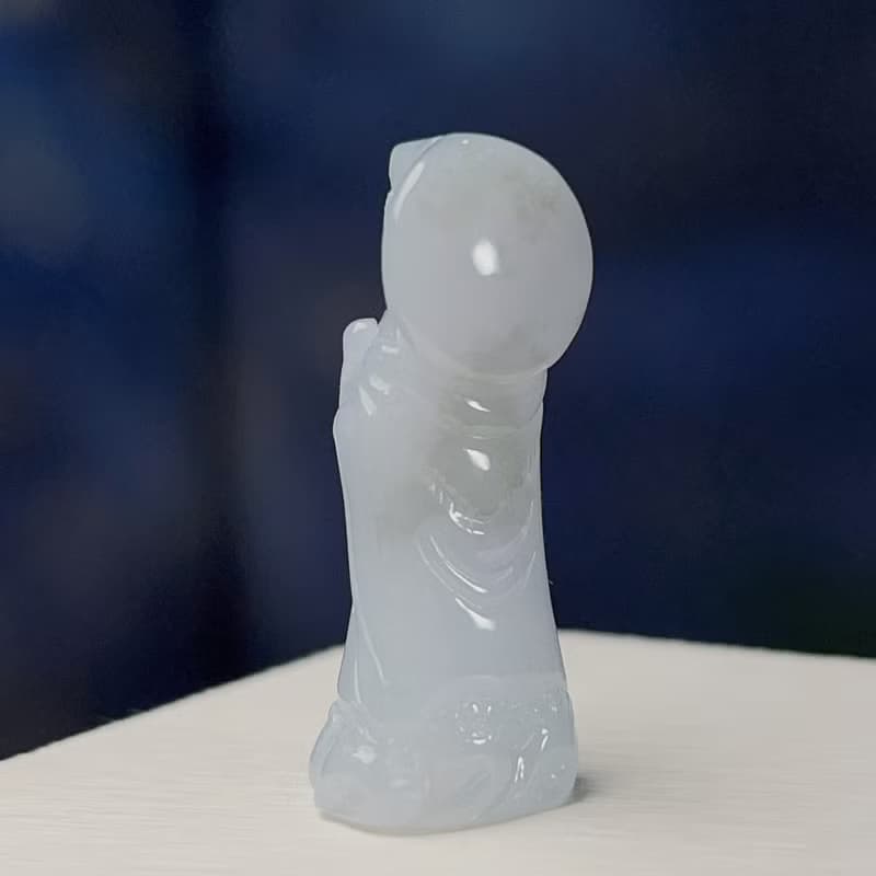 白翡翡翠媽祖 | 天然緬甸A貨翡翠 | 送禮